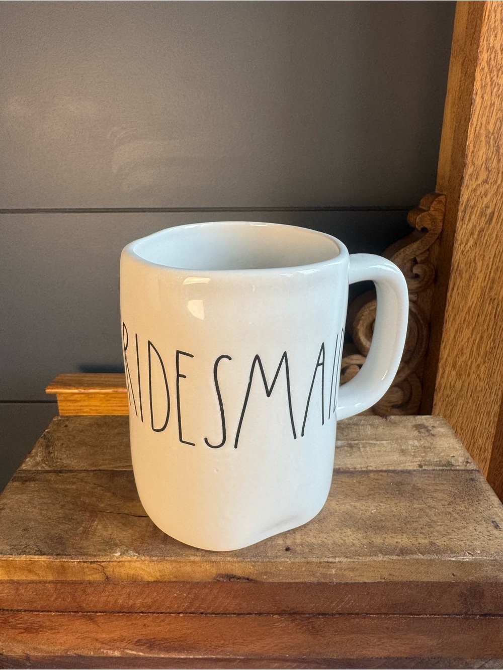 Rae Dunn Bridesmaid White Ceramic Coffee Mug Wedding